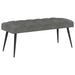Bank met knoopverstelling Donkergrijs 110 x 40 x 46 cm Fluweel