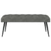 Bank met knoopverstelling Donkergrijs 110 x 40 x 46 cm Fluweel