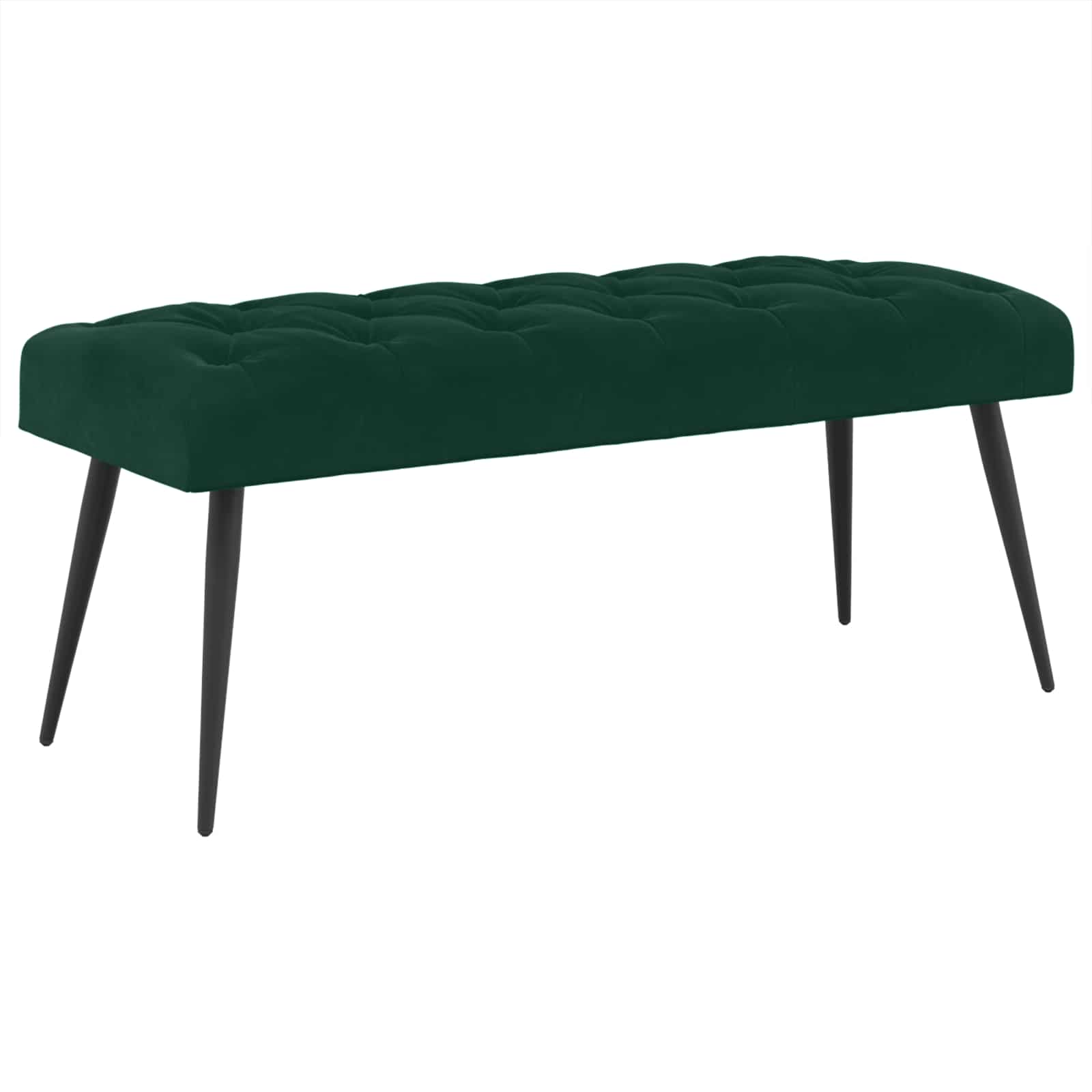 Bank met knoopverstelling Donkergroen 110 x 40 x 46 cm Fluweel