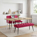 Bank met knoopverstelling Wijnrood 110 x 40 x 46 cm Fluweel