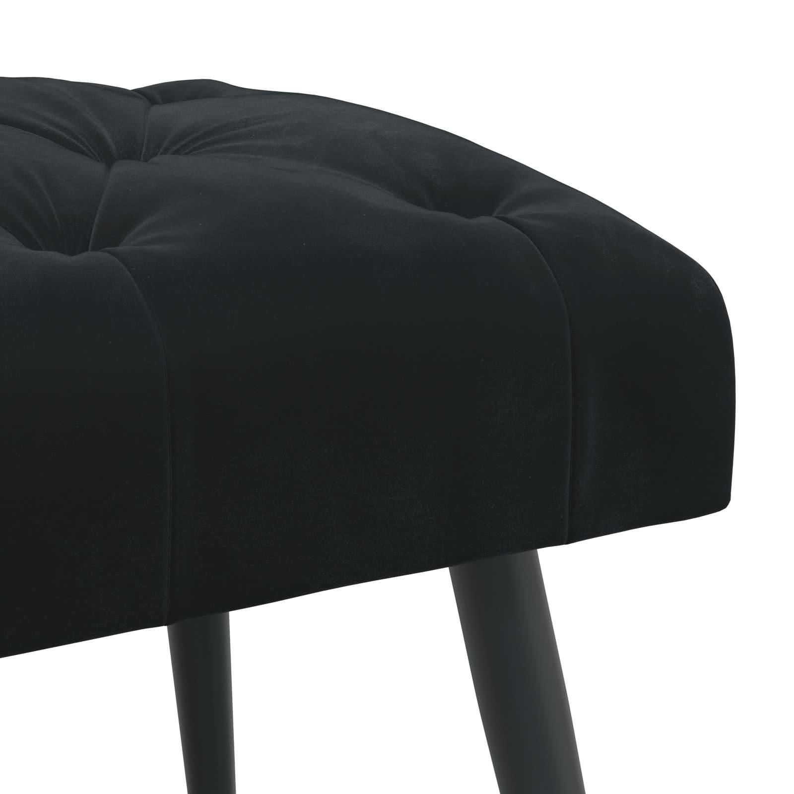 Bank met knoopverstelling Zwart 110 x 40 x 46 cm Fluweel