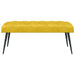 Bank met knoopverstelling Geel 110 x 40 x 46 cm Fluweel