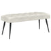 Bank met knoopverstelling Crèmekleurig 110 x 40 x 46 cm Fluweel