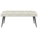 Bank met knoopverstelling Crèmekleurig 110 x 40 x 46 cm Fluweel