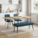 Bank met knoopverstelling Blauw 110 x 40 x 46 cm Fluweel