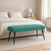 Bank met knoopverstelling Turquoise 110 x 40 x 46 cm Fluweel