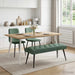 Bank met knoopverstelling Zeegroen 110 x 40 x 46 cm Fluweel