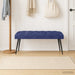 Bank met knoopverstelling Politieblauw 110 x 40 x 46 cm Fluweel
