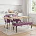 Bank met knoopverstelling Paars 110 x 40 x 46 cm Fluweel