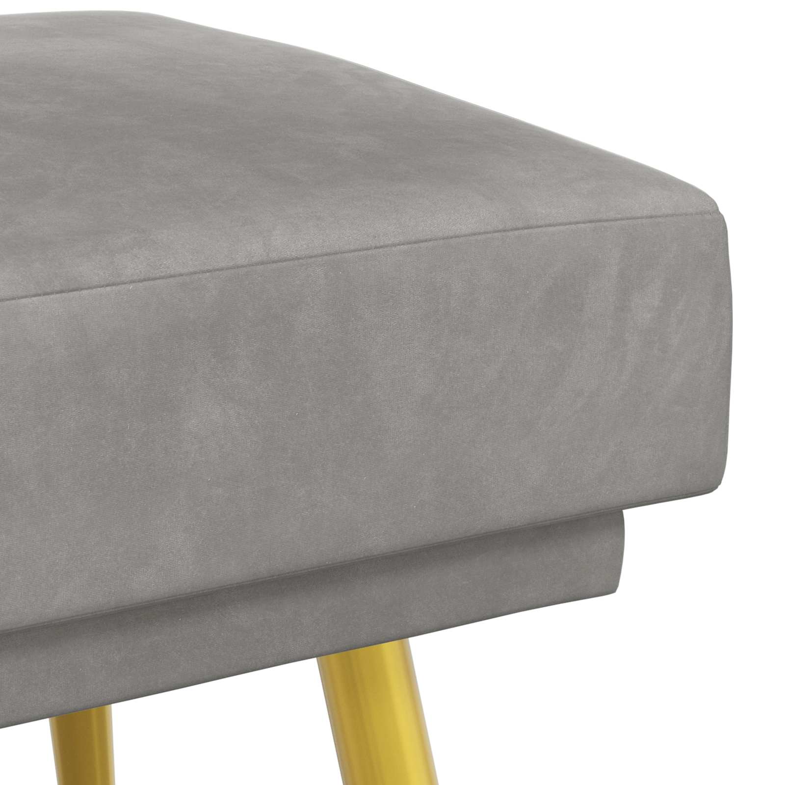 Dubbel Laagige Bank Lichtgrijs 120 x 45 x 46 cm fluweel