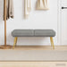 Dubbel Laagige Bank Lichtgrijs 120 x 45 x 46 cm fluweel