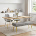 Dubbel Laagige Bank Lichtgrijs 120 x 45 x 46 cm fluweel