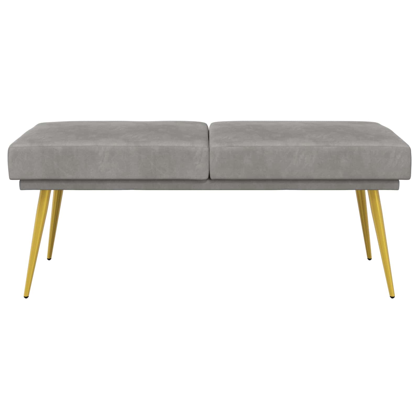 Dubbel Laagige Bank Lichtgrijs 120 x 45 x 46 cm fluweel