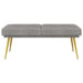 Dubbel Laagige Bank Lichtgrijs 120 x 45 x 46 cm fluweel