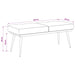 Dubbel Laagige Bank Lichtgrijs 120 x 45 x 46 cm fluweel