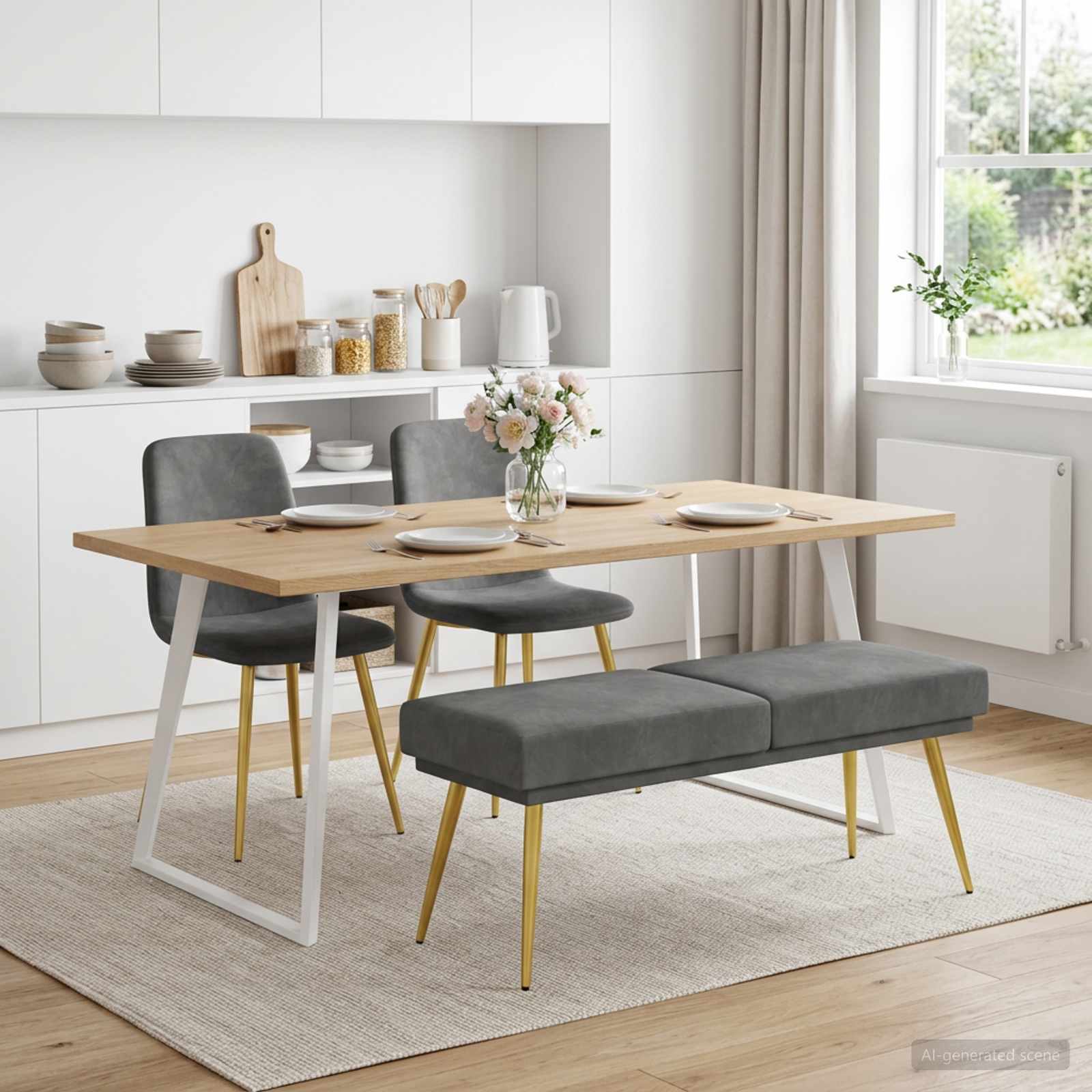 Dubbel Laagige Bank Donkergrijs 120 x 45 x 46 cm fluweel