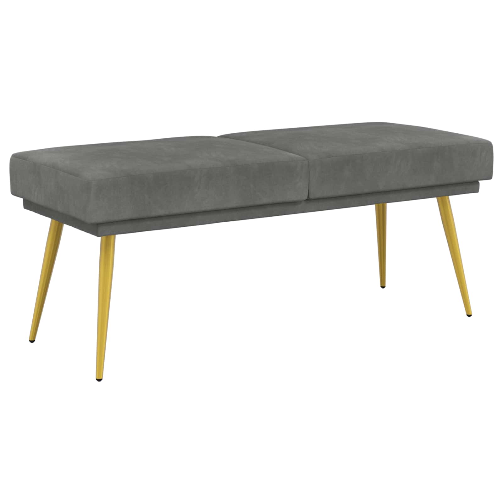 Dubbel Laagige Bank Donkergrijs 120 x 45 x 46 cm fluweel
