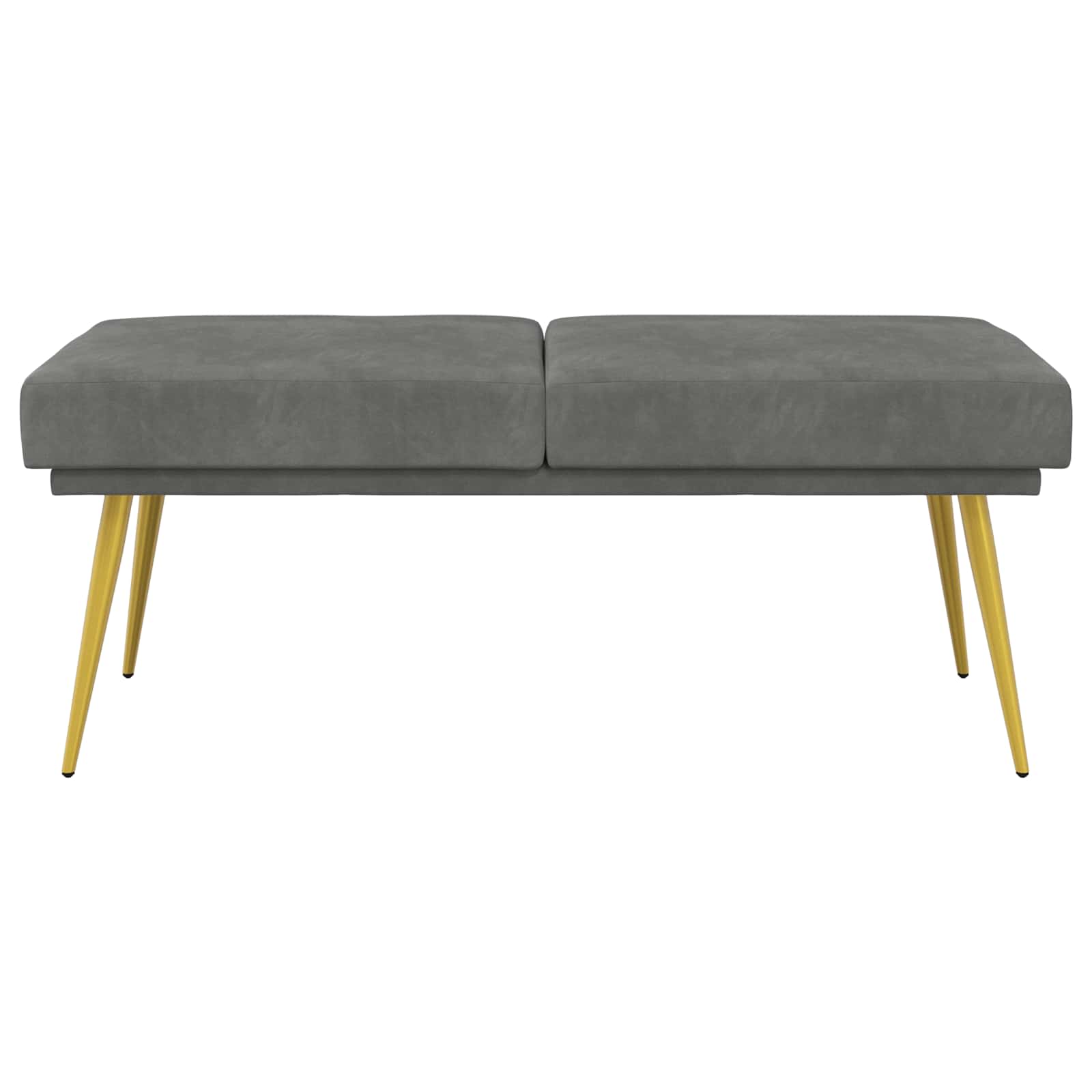 Dubbel Laagige Bank Donkergrijs 120 x 45 x 46 cm fluweel
