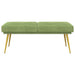 Dubbel Laagige Bank Lichtgroen 120 x 45 x 46 cm fluweel