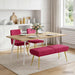 Dubbel Laagige Bank Wijnrood 120 x 45 x 46 cm fluweel