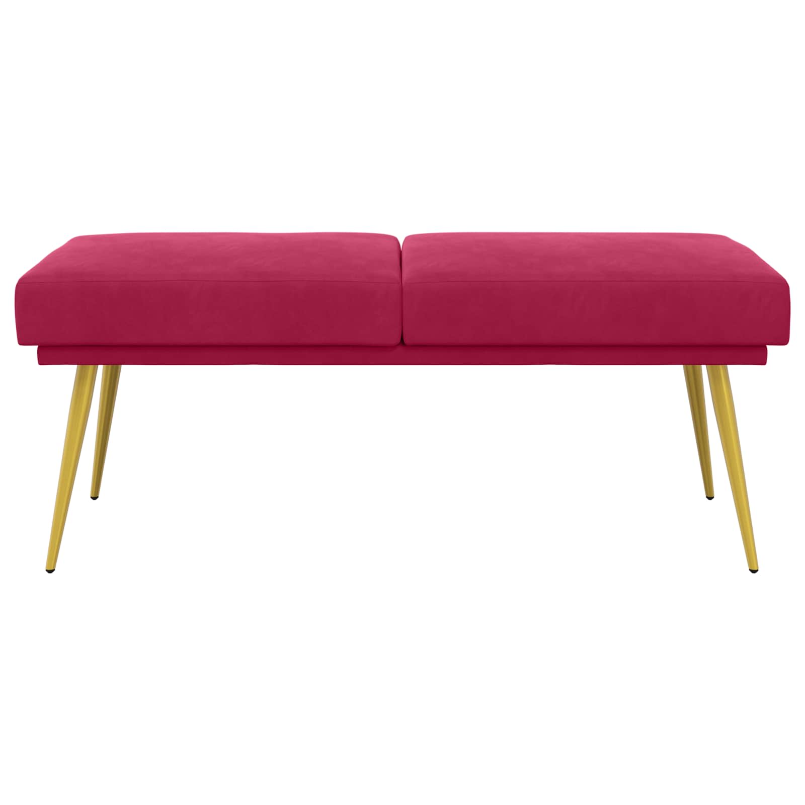 Dubbel Laagige Bank Wijnrood 120 x 45 x 46 cm fluweel