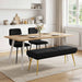 Dubbel Laagige Bank Zwart 120 x 45 x 46 cm fluweel