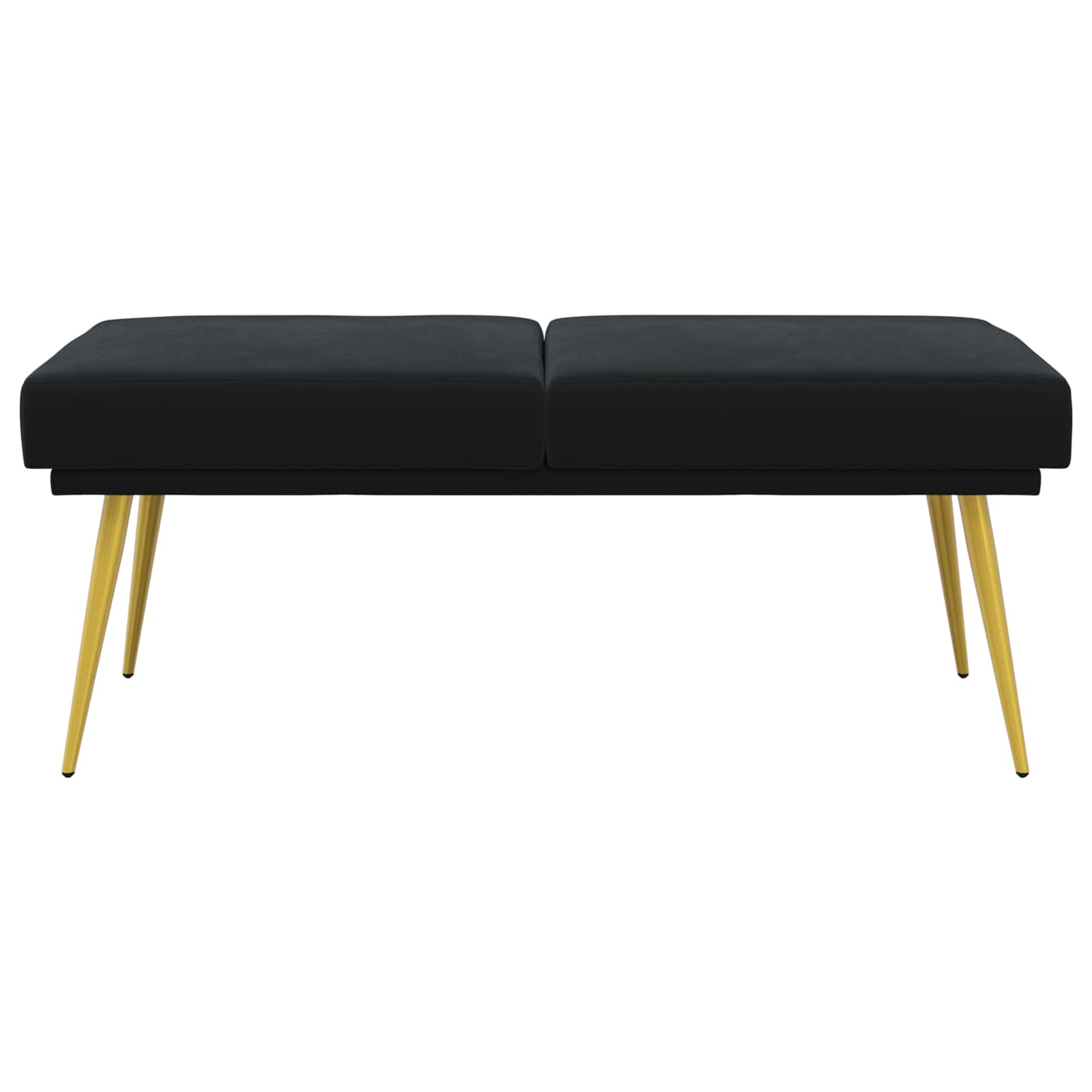 Dubbel Laagige Bank Zwart 120 x 45 x 46 cm fluweel