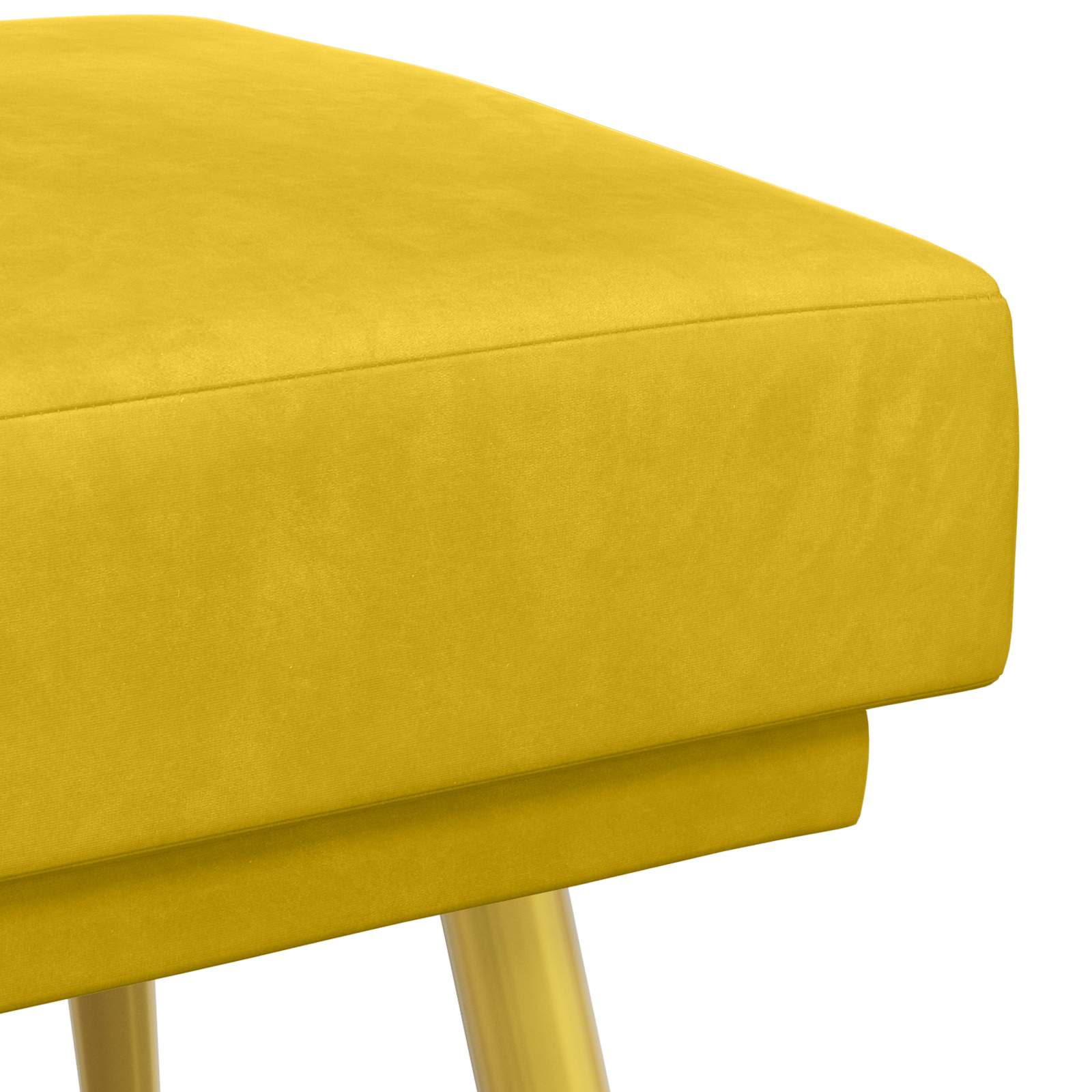 Dubbel Laagige Bank Geel 120 x 45 x 46 cm fluweel