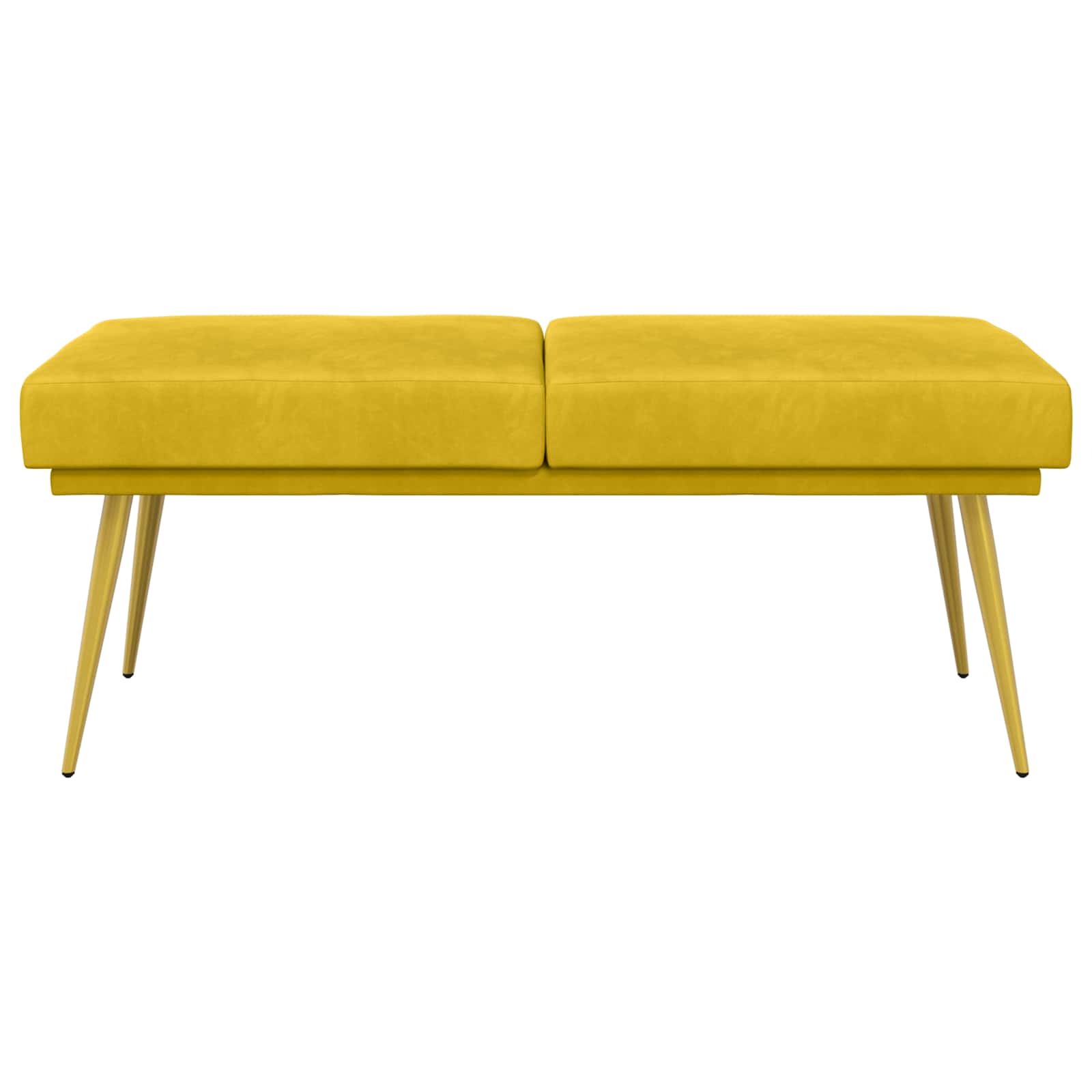 Dubbel Laagige Bank Geel 120 x 45 x 46 cm fluweel