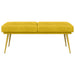 Dubbel Laagige Bank Geel 120 x 45 x 46 cm fluweel