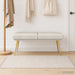 Dubbel Laagige Bank Crèmekleurig 120 x 45 x 46 cm fluweel
