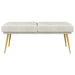 Dubbel Laagige Bank Crèmekleurig 120 x 45 x 46 cm fluweel
