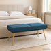 Dubbel Laagige Bank Blauw 120 x 45 x 46 cm fluweel