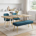 Dubbel Laagige Bank Blauw 120 x 45 x 46 cm fluweel