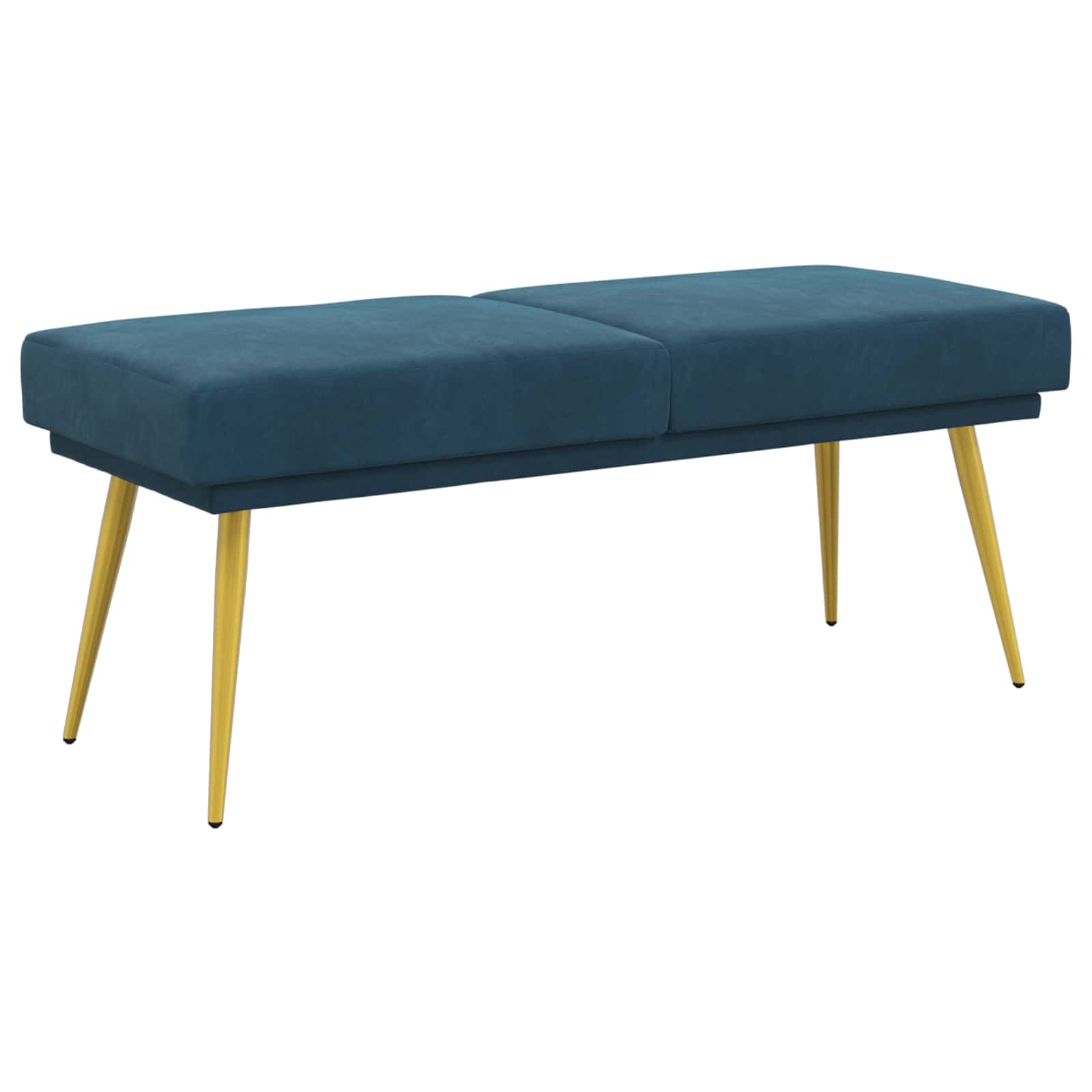 Dubbel Laagige Bank Blauw 120 x 45 x 46 cm fluweel