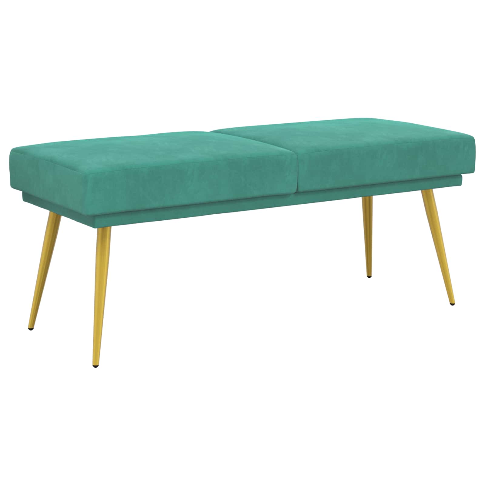 Dubbel Laagige Bank Turquoise 120 x 45 x 46 cm fluweel