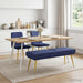 Dubbel Laagige Bank Politieblauw 120 x 45 x 46 cm fluweel