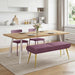 Dubbel Laagige Bank Paars 120 x 45 x 46 cm fluweel