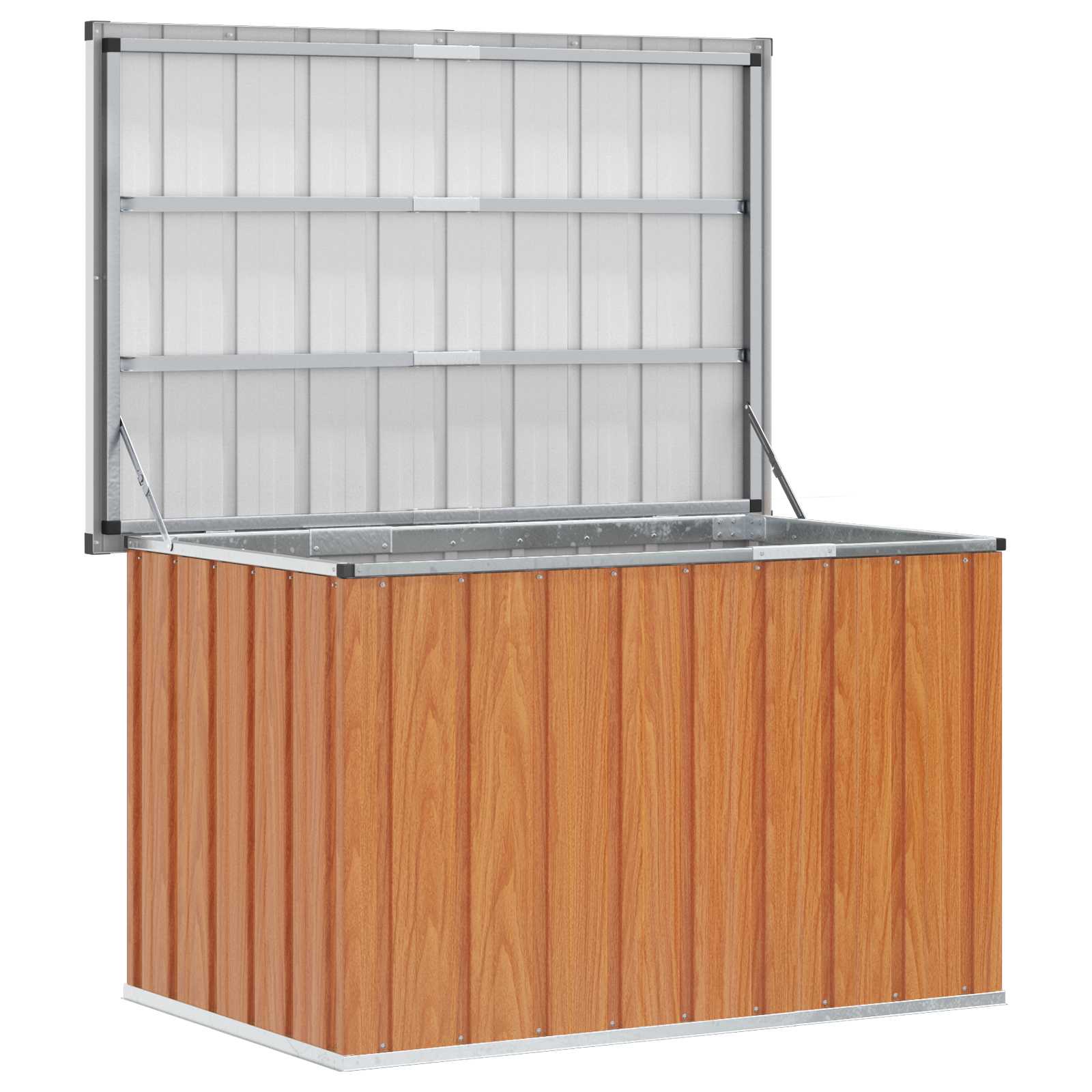 Buitenopslagdoos Hout 109 x 67 x 65 cm Gegalvaniseerd staal