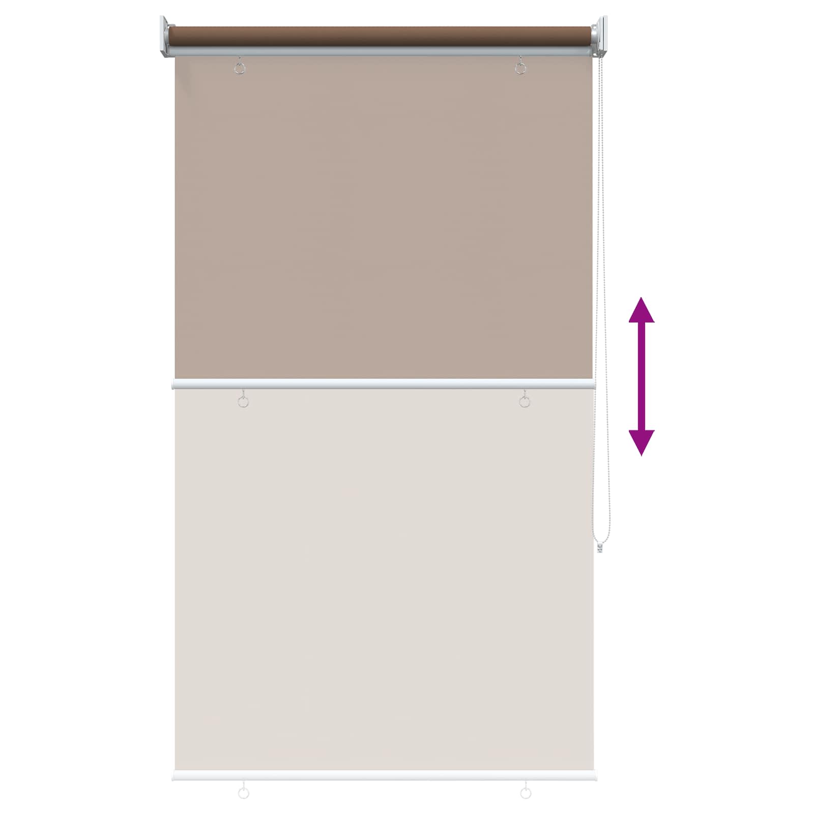 Buitenrolgordijn UV-bescherming Taupe 85 x 140 cm (B x H)