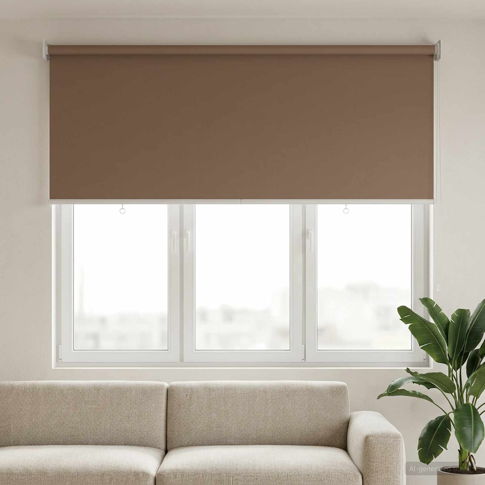 Buitenrolgordijn UV-bescherming Taupe 125 x 140 cm (B x H)