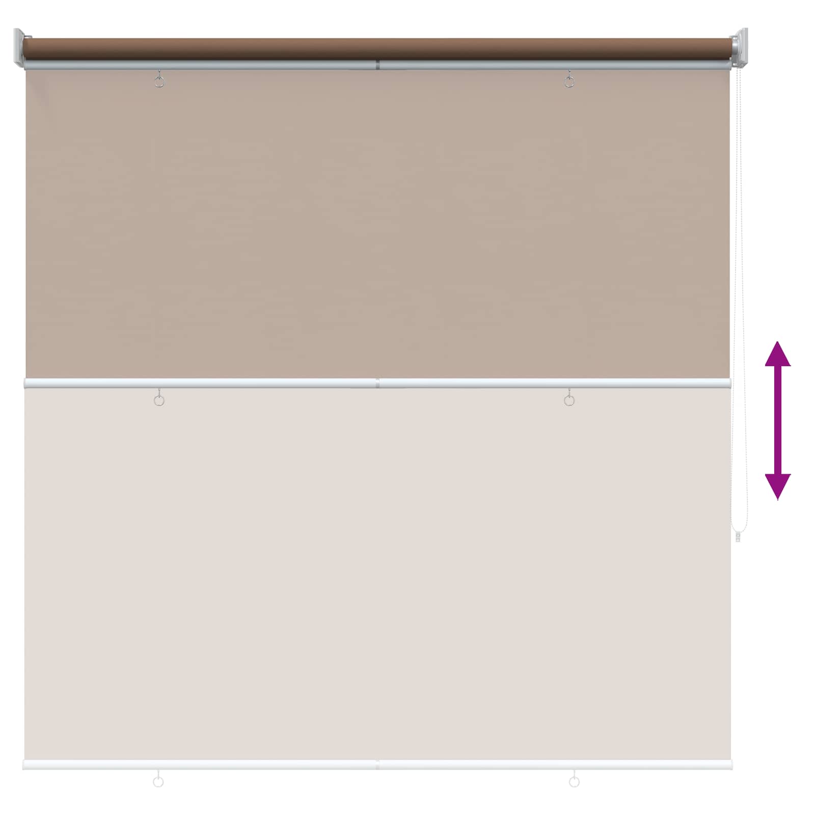 Buitenrolgordijn UV-bescherming Taupe 125 x 140 cm (B x H)