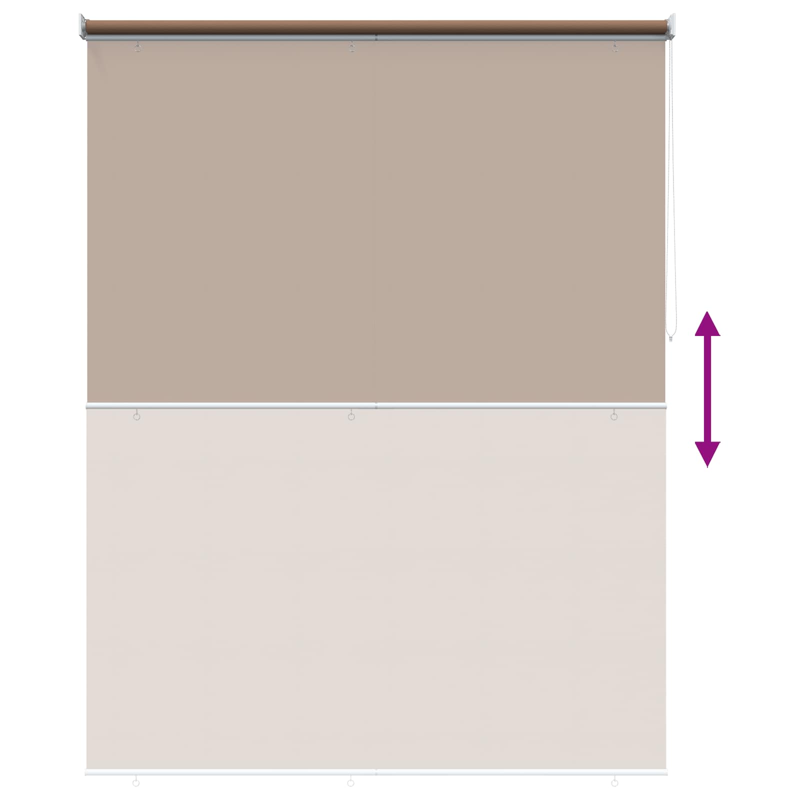 Buitenrolgordijn UV-bescherming Taupe 185 x 140 cm (B x H)
