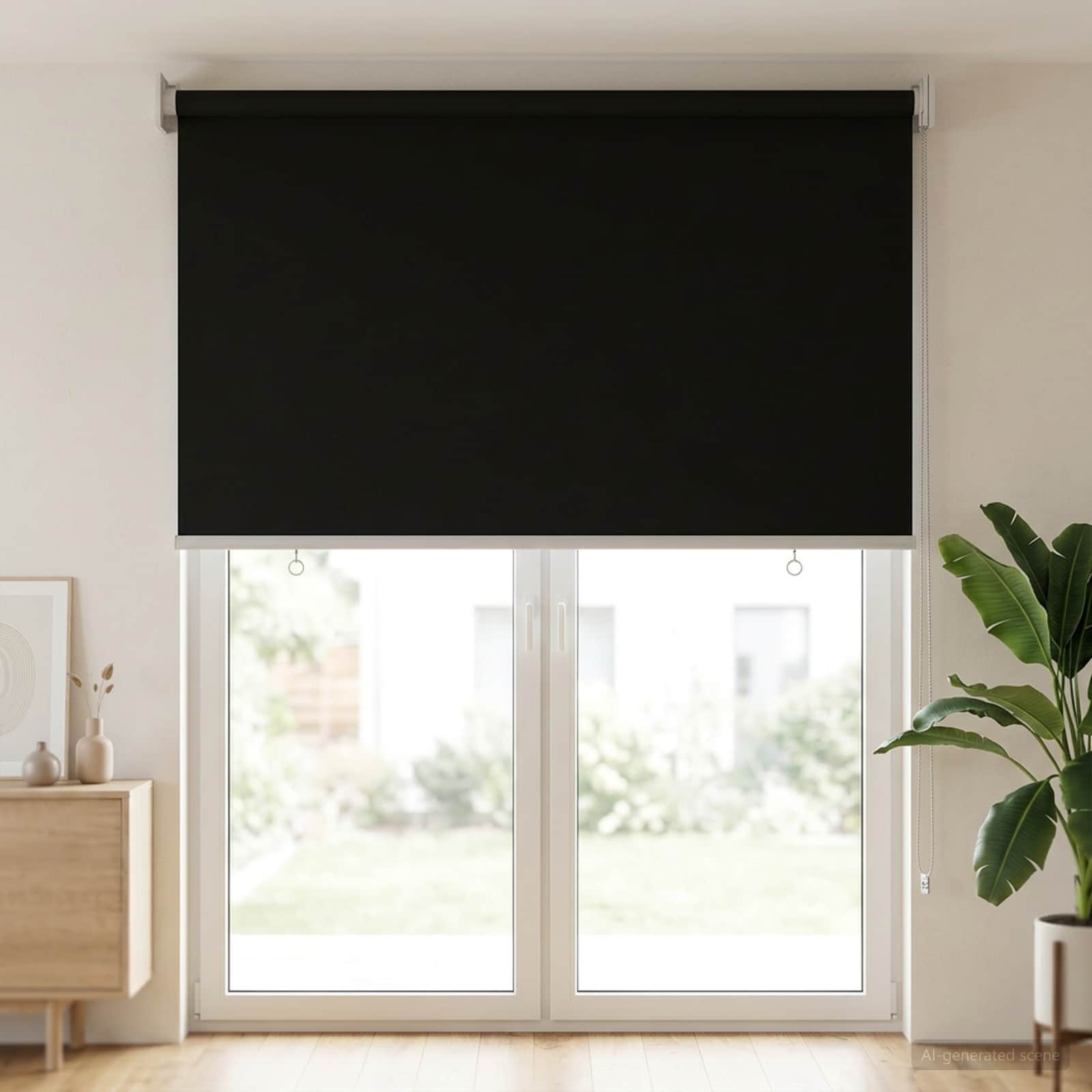Buitenrolgordijn UV-bescherming Antracietkleurig Polyester