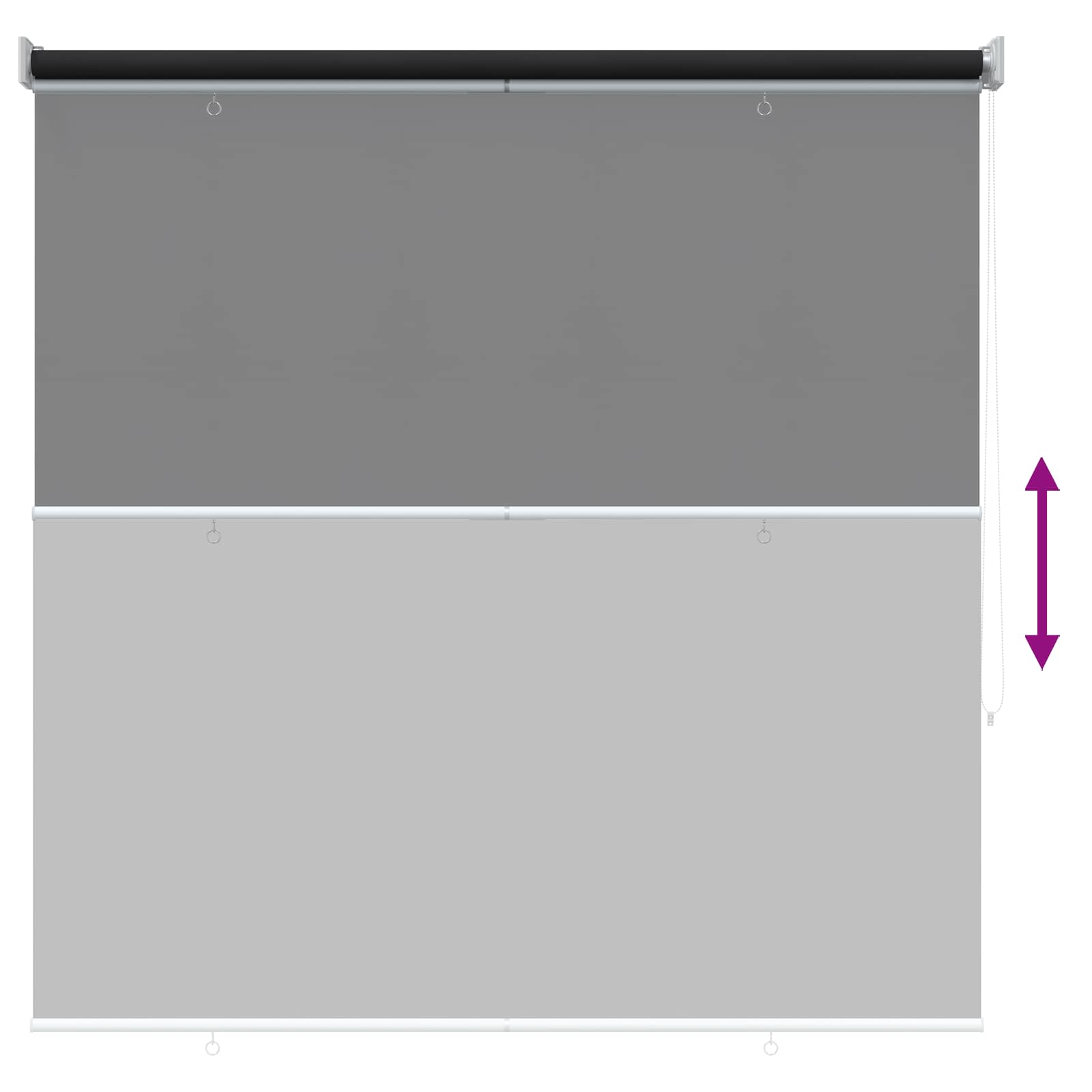 Buitenrolgordijn UV-bescherming Antraciet 100 x 230 cm (B x H)