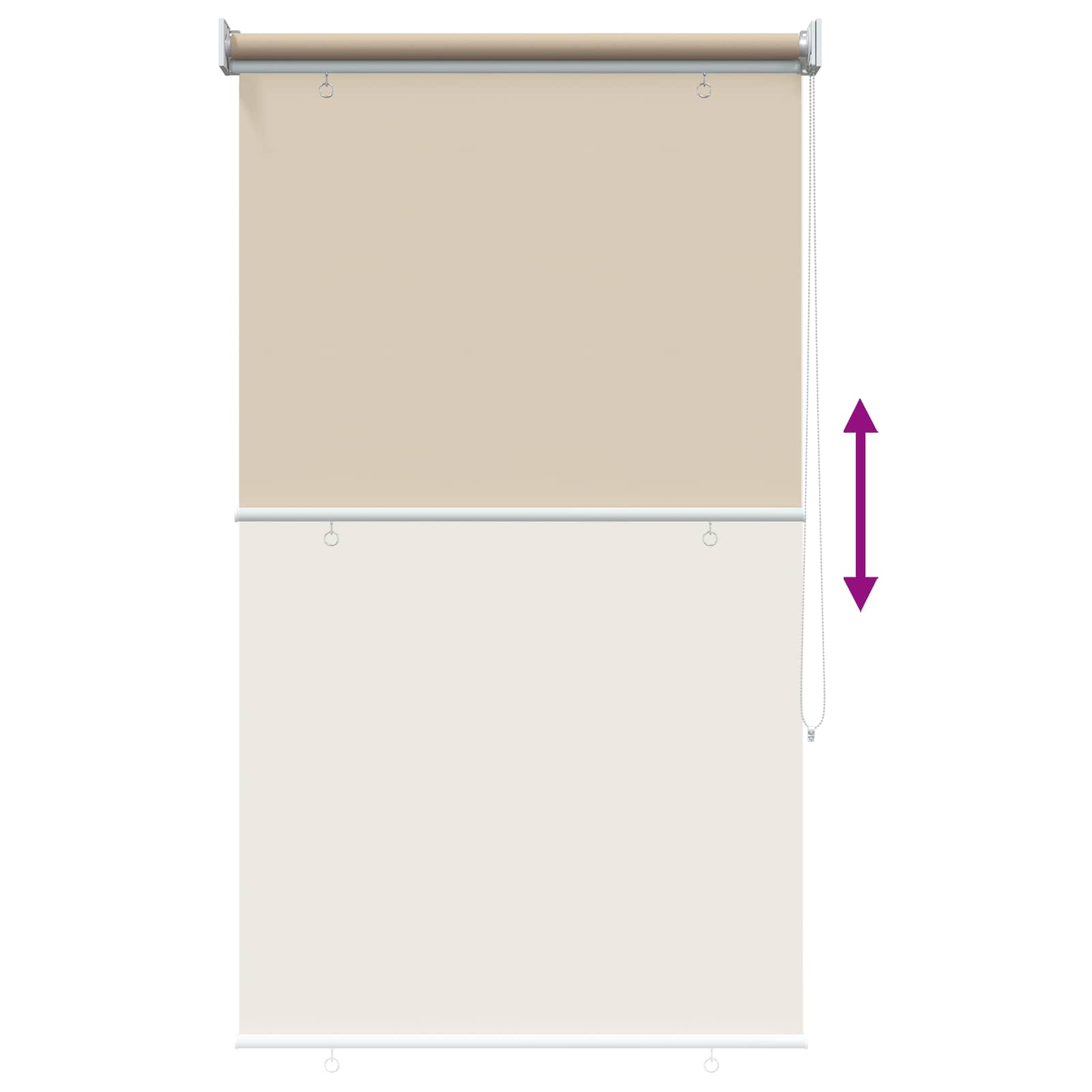 Buitenrolgordijn UV-bescherming Beige 105 x 140 cm (B x H)