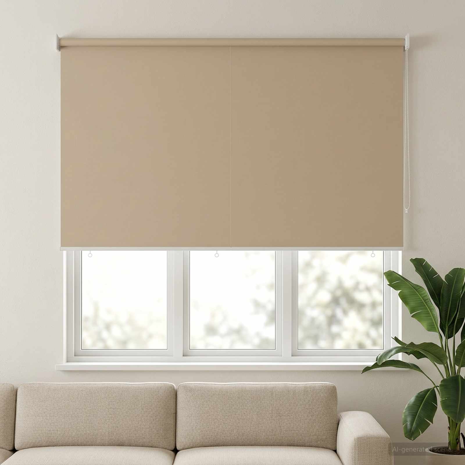 Buitenrolgordijn UV-bescherming Beige 165 x 140 cm (B x H)
