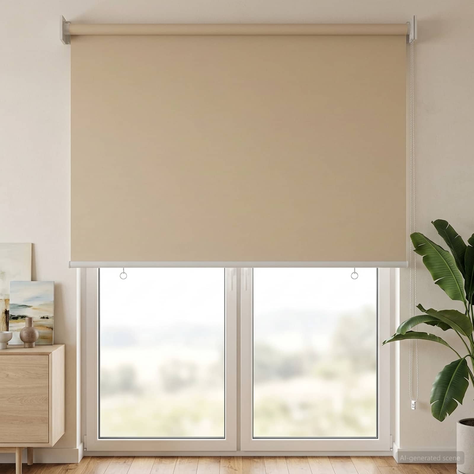 Buitenrolgordijn UV-bescherming Beige 65 x 230 cm (B x H)