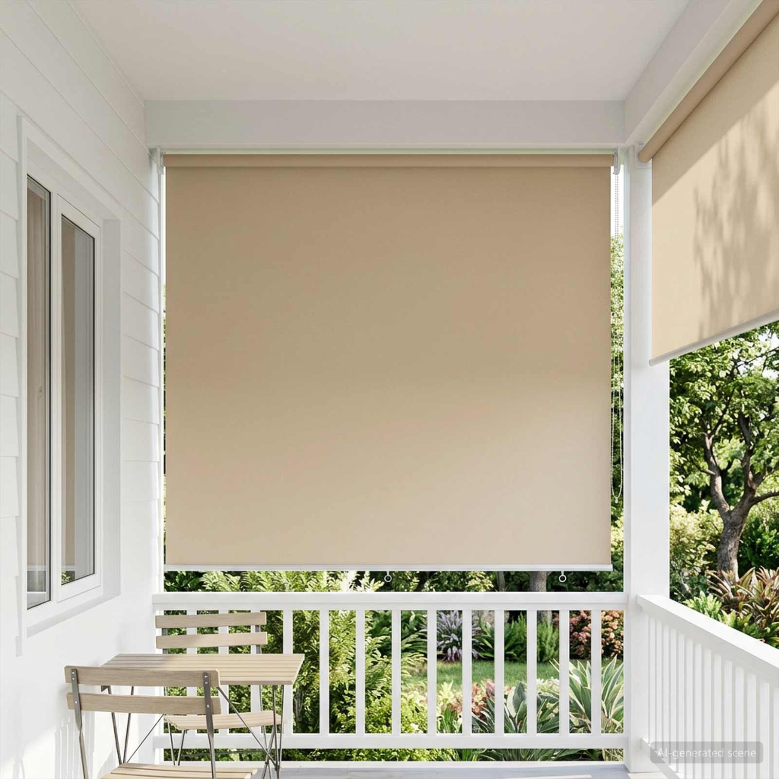 Buitenrolgordijn UV-bescherming Beige 165 x 230 cm (B x H)