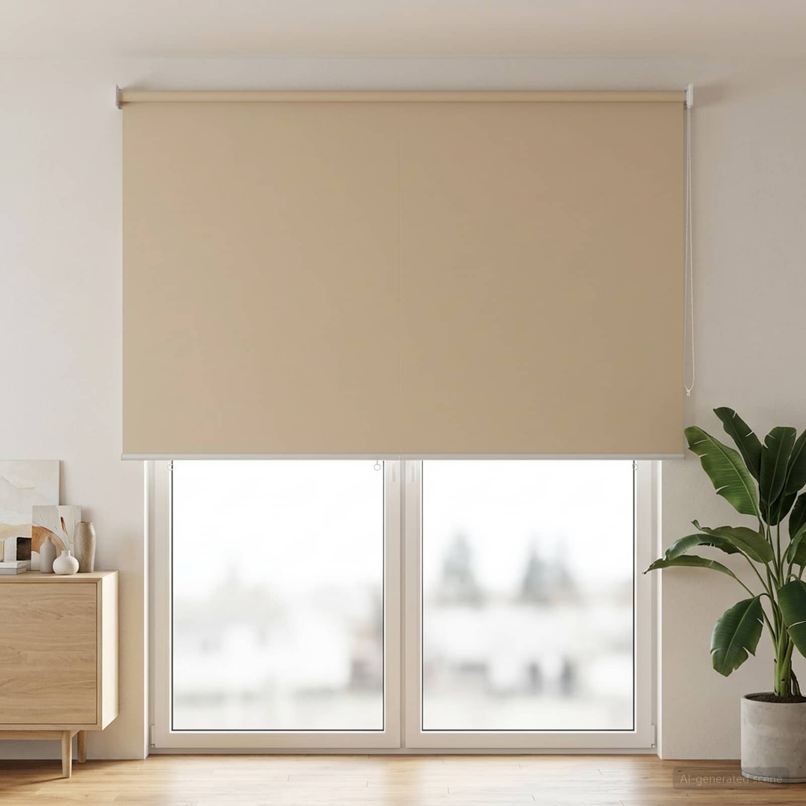 Buitenrolgordijn UV-bescherming Beige 165 x 230 cm (B x H)